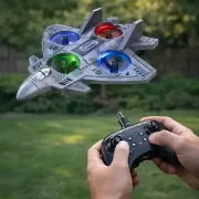 Літак винищувач на радіоуправлінні, з підсвічуванням, від USB, CZ35 / Радіокерований літак / Літак на пульті /