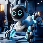 Интерактивная игрушка робот собака Tooby с пультом ДУ