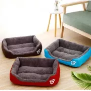 Лежанка - пуфик для кошек и собак Черная M(47*35см)