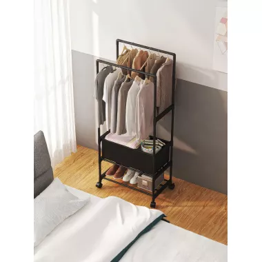 Стойка-вешалка на колесах для вещей и обуви (YH9918-3A)