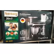 Кухонный комбайн 3 в 1 Rainberg RB-8080 Тестомес / Мясорубка / Блендер/ Планетарный миксер 4200В
