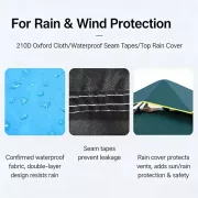 Автоматичний 4-місний намет з навісом 210х200х135 / Намет туристичний, кемпінговий, трисезонний