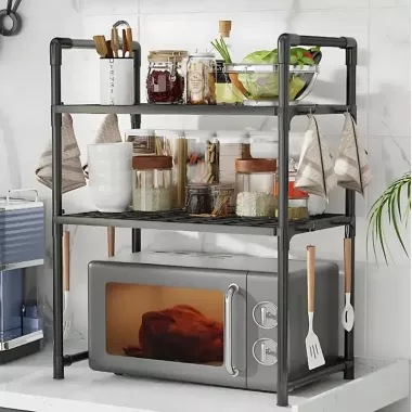 Универсальная полка-стеллаж для микроволновки 2 уровня 48х26х71 см YH-6616-2 Универсальная полка-стеллаж для микроволновки 2 уровня 48х26х71 см YH-6616-2