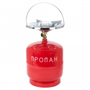 Газовый баллон Пропан УКП-83 с горелкой 5 л, Туристический газовый баллон с горелкой красный, 5 литров