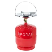 Газовый баллон Пропан УКП-83 с горелкой 5 л, Туристический газовый баллон с горелкой красный, 5 литров