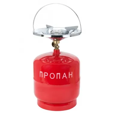 Газовый баллон Пропан УКП-83 с горелкой 5 л, Туристический газовый баллон с горелкой красный, 5 литров Газовый баллон Пропан УКП-83 с горелкой 5 л, Туристический газовый баллон с горелкой красный, 5 литров