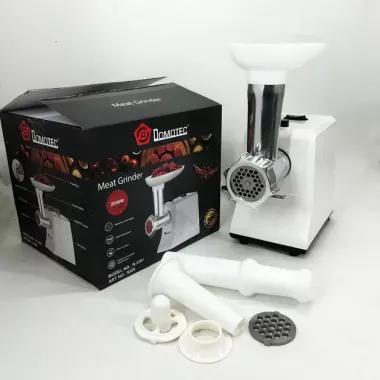 Мясорубка электрическая domotec r3391 2000w, мощная компактная мясорубка для дома, мясорубка 3 в 1