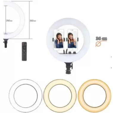 Кільцева LED лампа RL-18, 45см,  пульт у комплекті