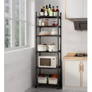 Полиця етажерка TVT-02 6 ярусів 170х42х32см Чорна