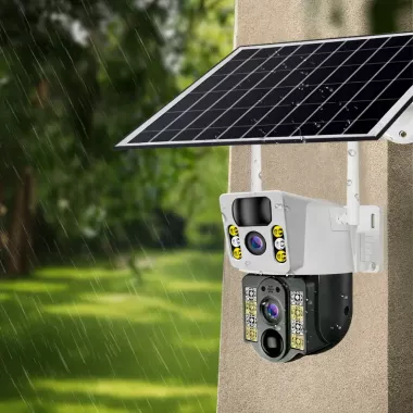 4K Бездротова камера Solar 4G, подвійний обєктив, нічне бачення V380 Pro CCTV 8MP 4K Бездротова камера Solar 4G, подвійний обєктив, нічне бачення V380 Pro CCTV 8MP