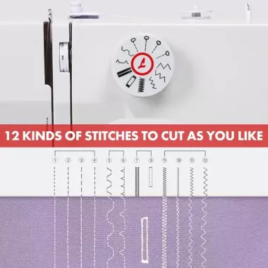 Портативная швейная машинка YASM 825 Мини с оверлоком и педалью