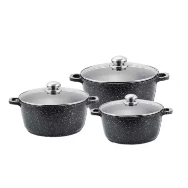 Кухонный набор кастрюль Benson BN-298 из литого алюминия и мармуровым антипригарным покрытием объемом 1.5/2.2/3.2 л. Кухонный набор кастрюль Benson BN-298 из литого алюминия и мармуровым антипригарным покрытием объемом 1.5/2.2/3.2 л.