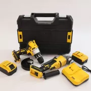 Набор аккумуляторных инструментов шуруповерт + болгарка 48V (2 акб) Желтый