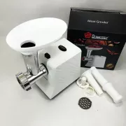 Мясорубка электрическая domotec r3391 2000w, мощная компактная мясорубка для дома, мясорубка 3 в 1