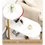 Журнальный мраморный столик с тремя ярусами DASH-5497 65х30х62см