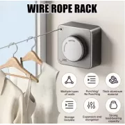 Складная настенная сушилка для белья / Сушилка-трос настенная