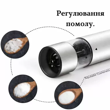 Ручной измельчитель для соли и перца из нержавеющей стали / Электрическая мельница для специй, перца и соли Ручной измельчитель для соли и перца из нержавеющей стали / Электрическая мельница для специй, перца и соли