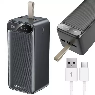 Повербанк 100000 mAh AWEI P101K для поездок и работы ∙ Внешний аккумулятор ∙ Power Bank Повербанк 100000 mAh AWEI P101K для поездок и работы ∙ Внешний аккумулятор ∙ Power Bank