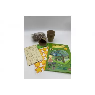 Игровой набор теплица для выращивания растений с семенами и капельным поливом Home made plant GREEN Игровой набор теплица для выращивания растений с семенами и капельным поливом Home made plant GREEN