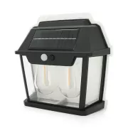 Уличный фонарь YT9992 с солнечной панелью+датчик движения, 2 лампы, встроенный аккум, крепление на стену