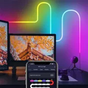 Умная гибкая LED Neon RGB лента-шланг 3 метров от USB управление режимами с телефона,Bluetooth приложение,пульт