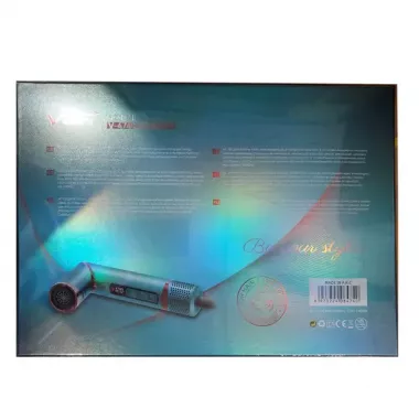 зеленый Фен стайлер VGR V 474 4 в 1 фен для волос 4 насадки 1400 Вт быстрая сушка укладка объем выпрямления завивка защита от перегрева профессиональный стайлер для создания причесок