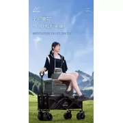 Многофункциональная складная тележка с регулируемой ручкой и столешницей