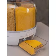 Круглый органайзер для круп с дозатором 6 л