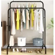 Подвійна стійка для одягу чорного кольору Double floor Hanger