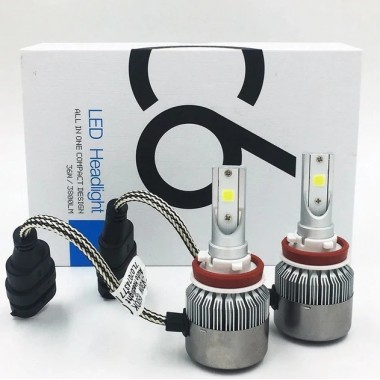 Комплект LED ламп C6 HeadLight H11 / Світлодіодні автомобільні LED лампи C6 H11