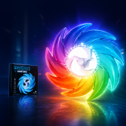 Детская вращающаяся игрушка с LED подсветкой / Световой летающий диск Eightfold Light Disc 360° 666-2