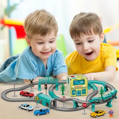 Игровой набор Железная дорога с электропоездом 92 детали