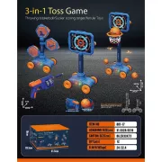 Детский тир 3в1 (801-17) баскетбол + пистолет + мобильная мишень