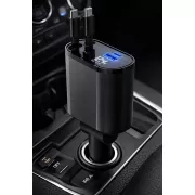 Автомобильное зарядное устройство с быстрой зарядкой 4в1 Lightning / Type-C / USB
