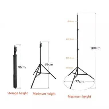 Штатив-стойка-тренога для кольцевой лампы, телефона и камеры 200см