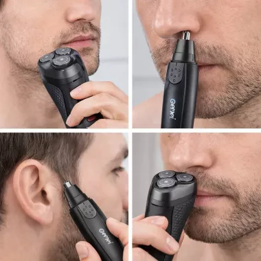 Электробритва GM-7113 2 в 1 / Мужской триимер для бороды, носа и ушей Электробритва GM-7113 2 в 1 / Мужской триимер для бороды, носа и ушей