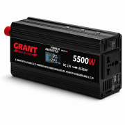 Автомобільний інвертор із LCD-екраном GRANT Power Maxx 5500W (12V → 220V)