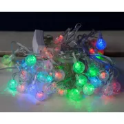 Гірлянда прозора кулька 40LED 5м (флеш) 18мм, Новорічна бахрама, Світлодіодна гірлянда, Вулична гірлянда