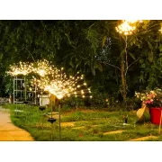 Фонарь садовый Фейерверк газонный на солнечной батарее, 90 led, 8 режимов (2 шт в комплекте)