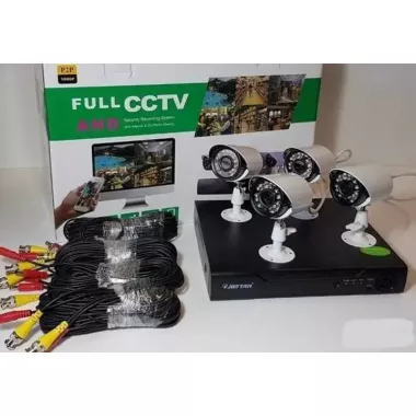 Комплект видеонаблюдения проводной с просмотром через 3G сеть FULL AHD CCTV (4 камеры) (без монитора)HD набор на 4 камеры с регистратором