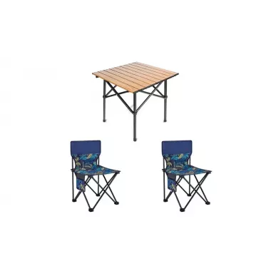 Стіл + 2 стільці STD-02 стіл складаний прямокутний коричневий, (Д530 * Ш550 * В500мм), стільці метал + тканина (40 * 40 * 35), сумка Стіл + 2 стільці STD-02 стіл складаний прямокутний коричневий, (Д530 * Ш550 * В500мм), стільці метал + тканина (40 * 40 * 35), сумка