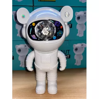 Astronaut Проектор галактики лазерний Астронавт-космонавт, зоряне небо на стелі з пультом Білий