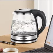 Стеклянный электрочайник 1500Вт Sokany SK-SH-1059, чайник с подсветкой на 1.2 л.