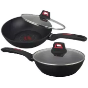 Антипригарна глибока сковорода з кришкою WOK Benson 26см BN-835