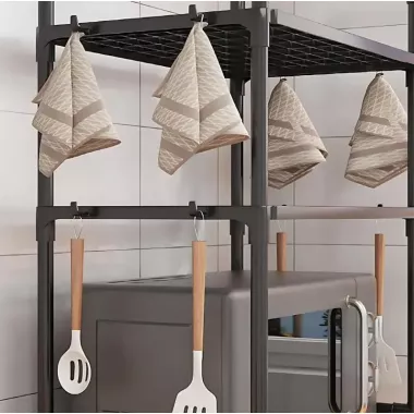 Универсальная полка-стеллаж для микроволновки 2 уровня 48х26х71 см YH-6616-2 Универсальная полка-стеллаж для микроволновки 2 уровня 48х26х71 см YH-6616-2