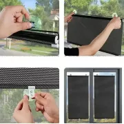 Рулонная солнцезащитная шторка на пластиковые окна 45*125 см, Черная
