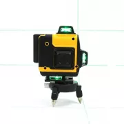 Аккумуляторный лазерный нивелир 4D, 16-линейный зеленый уровень LUX с большим Led экраном, Tape-C зарядка (3.7V, 5AH). АКБ уровень