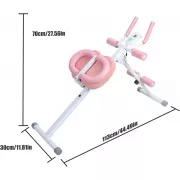 Тренажер напольный (myj) для пресса и ног, с резинками MM3000 Розовый