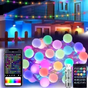 Гірлянда на ялинку матова кулька 10 метрів з пультом Usb Bluetooth управління з телефону модель (SFK-03)