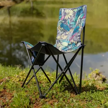 Раскладной стул туристический для кемпинга 42х41х72 см с карманом Цветочный Раскладной стул туристический для кемпинга 42х41х72 см с карманом Цветочный